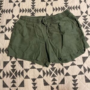 4 for $10 Amazon Essentials Linen Shorts Army Green Large